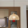 Original wood cream style rattan chandelier