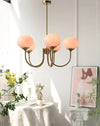 Cream Bauhaus Glass Chandelier