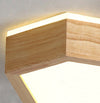 Creative solid wood LED ceiling lamp