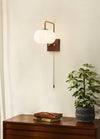 Creative cotton shape solid wood wall lamp