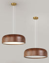 Japanese retro restaurant chandelier walnut wood grain