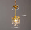 Vintage brass crystal chandelier