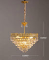 Vintage brass crystal chandelier