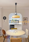 Retractable glass dining pendant light