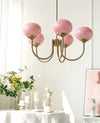 Cream Bauhaus Glass Chandelier