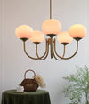 Cream Bauhaus Glass Chandelier