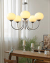 Cream Bauhaus Glass Chandelier