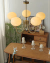 Cream Bauhaus Glass Chandelier