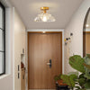 Copper glass corridor ceiling lamp