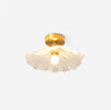 Retro lotus leaf ceiling lamp