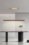 Walnut dining table pendant light