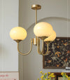 Cream Bauhaus Glass Chandelier