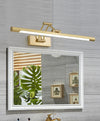 Retractable folding mirror wall lamp