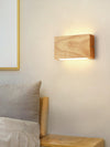 Japanese style LED solid wood wall lamp