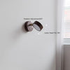 Rotatable bedroom solid wood wall lamp