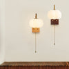 Creative cotton shape solid wood wall lamp