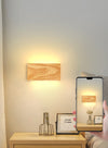 Japanese style LED solid wood wall lamp