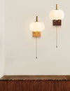 Creative cotton shape solid wood wall lamp