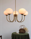 Cream Bauhaus Glass Chandelier