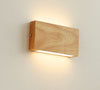 Japanese style LED solid wood wall lamp