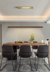 Walnut dining table pendant light