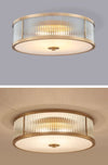 Copper bedroom ceiling lamp