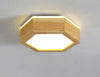 Creative solid wood LED ceiling lamp