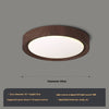 Simple wood grain round bedroom ceiling lamp