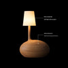 Medieval style solid wood bedroom table lamp