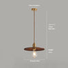 Black walnut single head chandelier