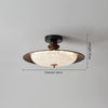 Retro walnut color aisle ceiling lamp