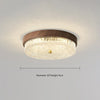 American retro round glass bedroom ceiling lamp