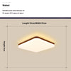 Ultra-thin solid wood LED ceiling light