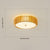 Japanese style solid wood round ceiling lamp