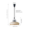 Retractable glass dining pendant light