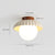 Creative round ball straw hat ceiling lamp