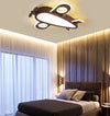 Solid wood aircraft ceiling lamp