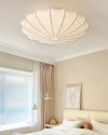 Cream silk bedroom ceiling lamp