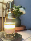 Brass Marble Melted Wax Table Lamp