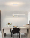 Minimalist one-word long strip chandelier