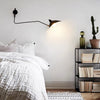 Retro personality long pole rotatable wall lamp