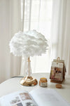 Feather bedroom bedside table lamp