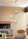 Japanese style glass petal chandelier