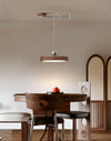 Walnut wood grain ceiling lamp with movable swing arm