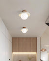 Creative round ball straw hat ceiling lamp