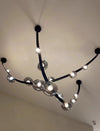 Postmodern creative restaurant leather belt chandelier