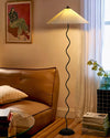 Pleated vintage floor lamp