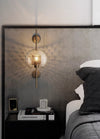 Retro bedside glass long pole wall lamp