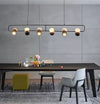 Nordic creative long strip dining pendant light