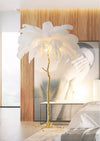 Ostrich Feather Floor Lamp